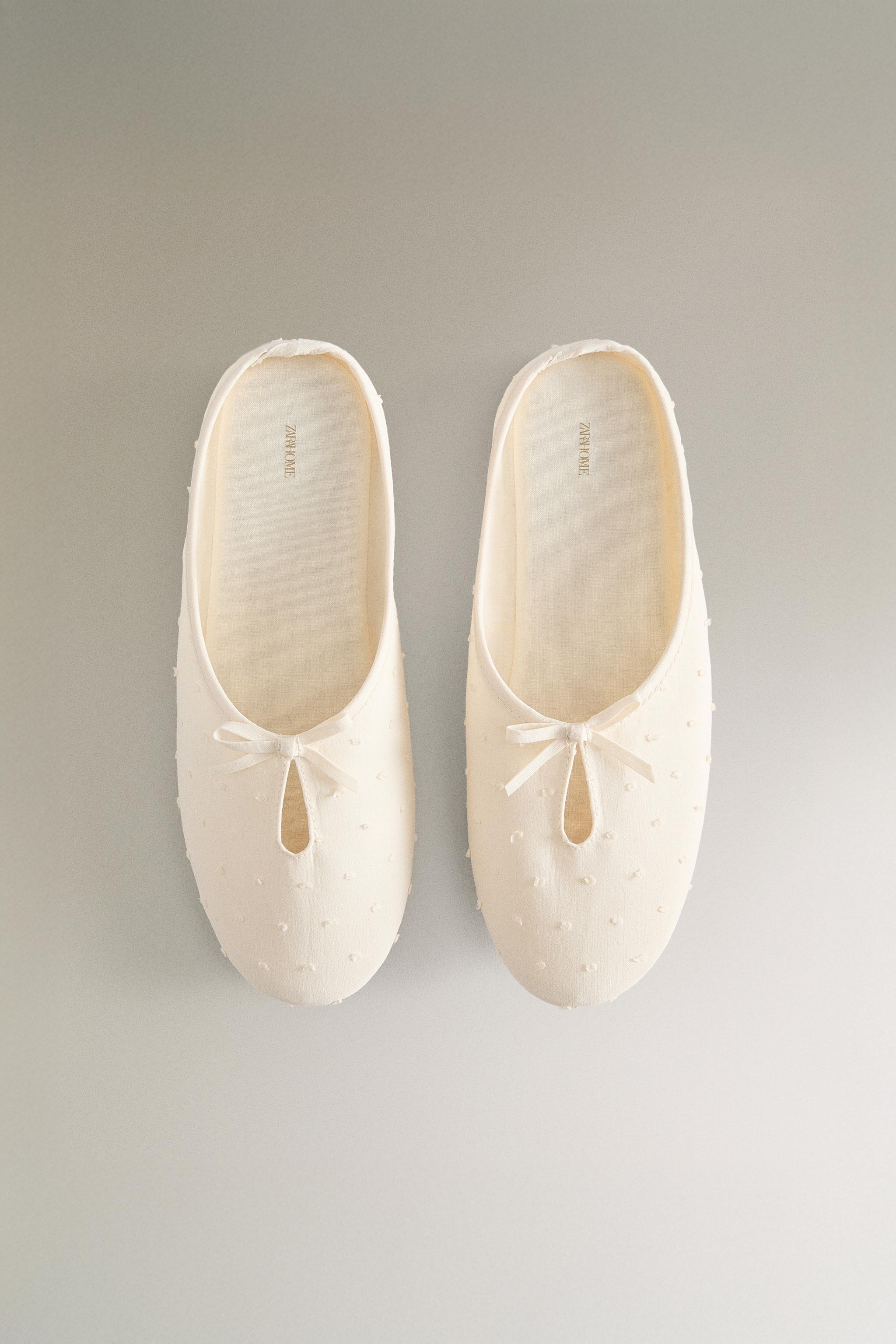 CHAUSSONS NŒUD SEMELLE CUIR